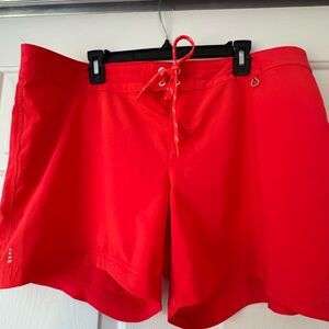 Lands' End Vibrant Red Athletic Shorts